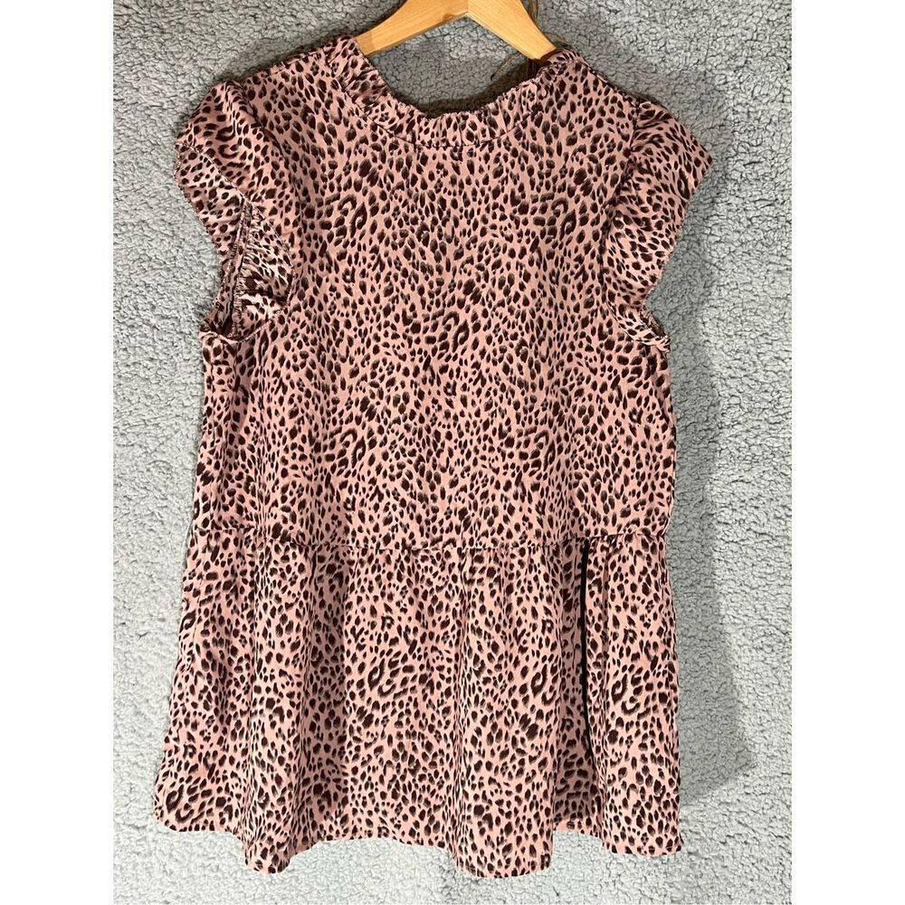 Kirundo Women's Leopard Print Pink Blouse Size M